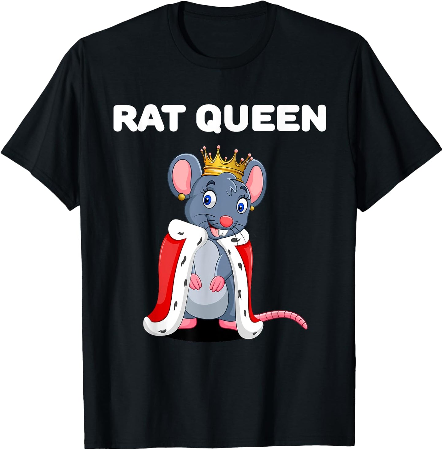 Rat Queen | Girls Rat | Rat T-Shirt - T-Shirt | Black