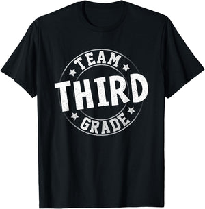 Team Third Grade Teacher Student Back To School 3rd Grade T-Shirt - T-Shirt | Black