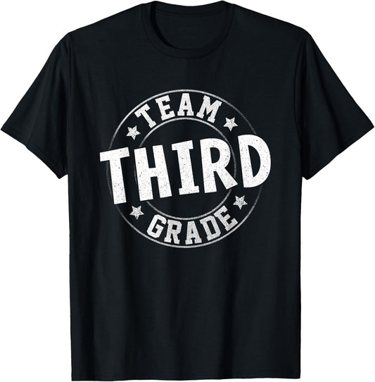 Team Third Grade Teacher Student Back To School 3rd Grade T-Shirt - T-Shirt | Black