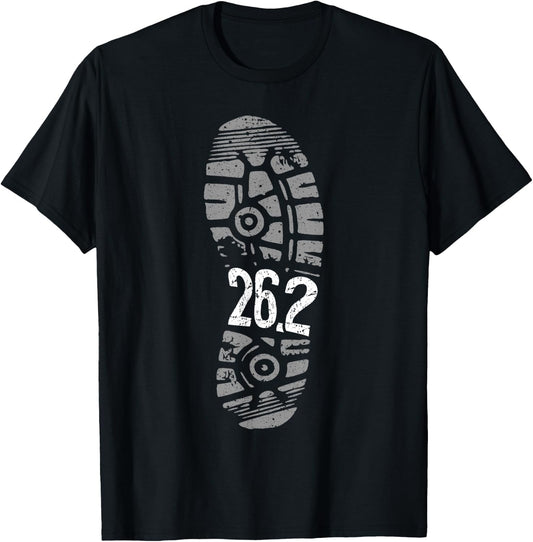 Cool Marathon Art Men Women 26.2 Marathoner Running Finisher T-Shirt - T-Shirt | Black