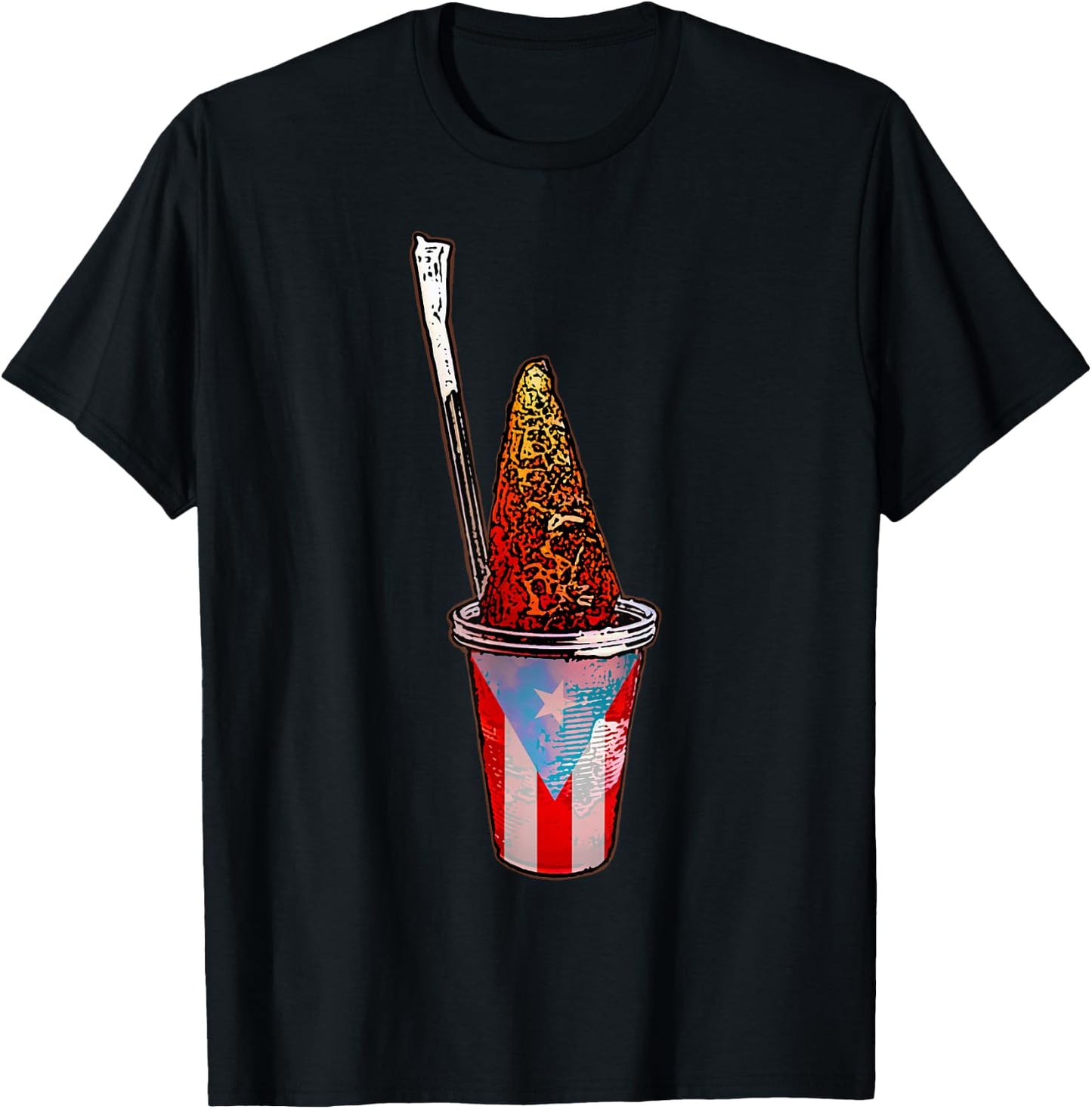 Puerto Rico Piraguas Boricua Culture, PR Flag Gift T-Shirt - T-Shirt | Black