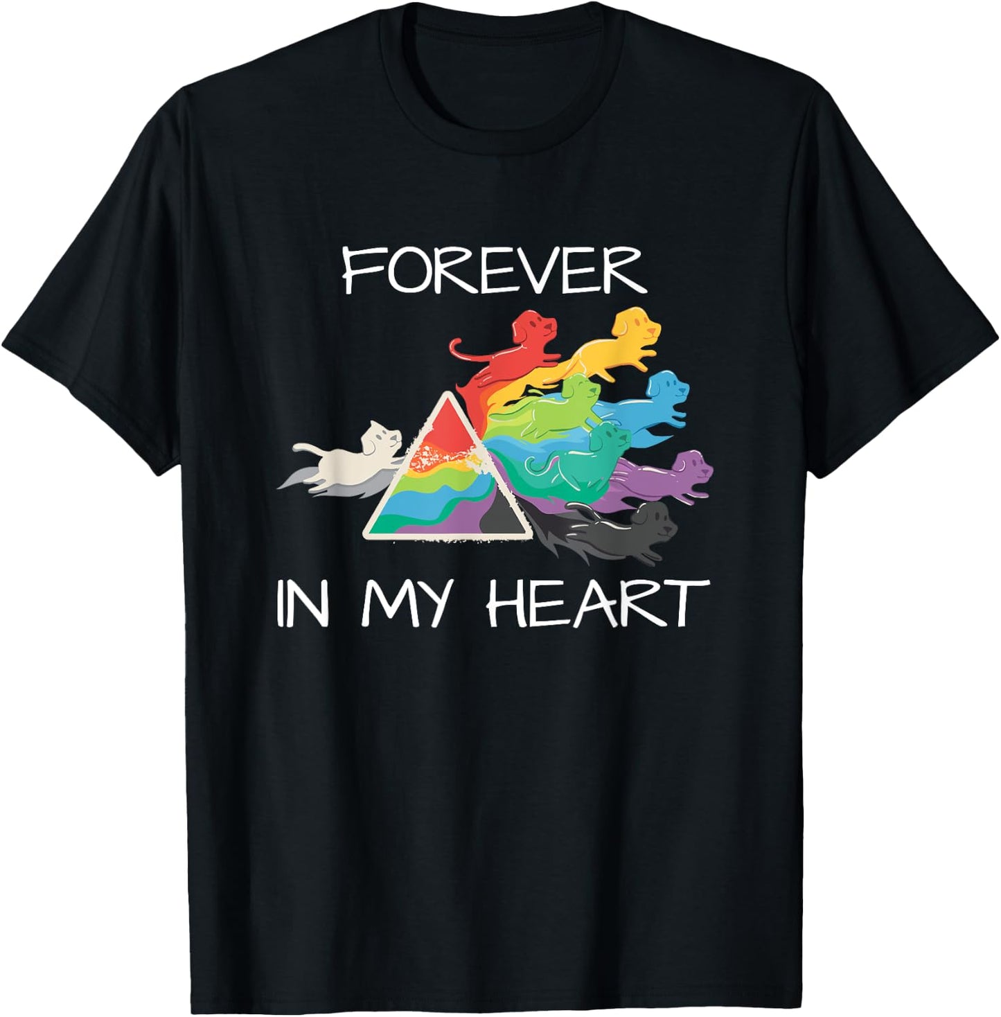 I Love My Dog & My Dog Loves Me Forever In My Heart Dog T-Shirt - T-Shirt | Black