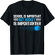 School Is Important, But Hockey Is Importanter Funny Hockey T-Shirt - T-Shirt | Black