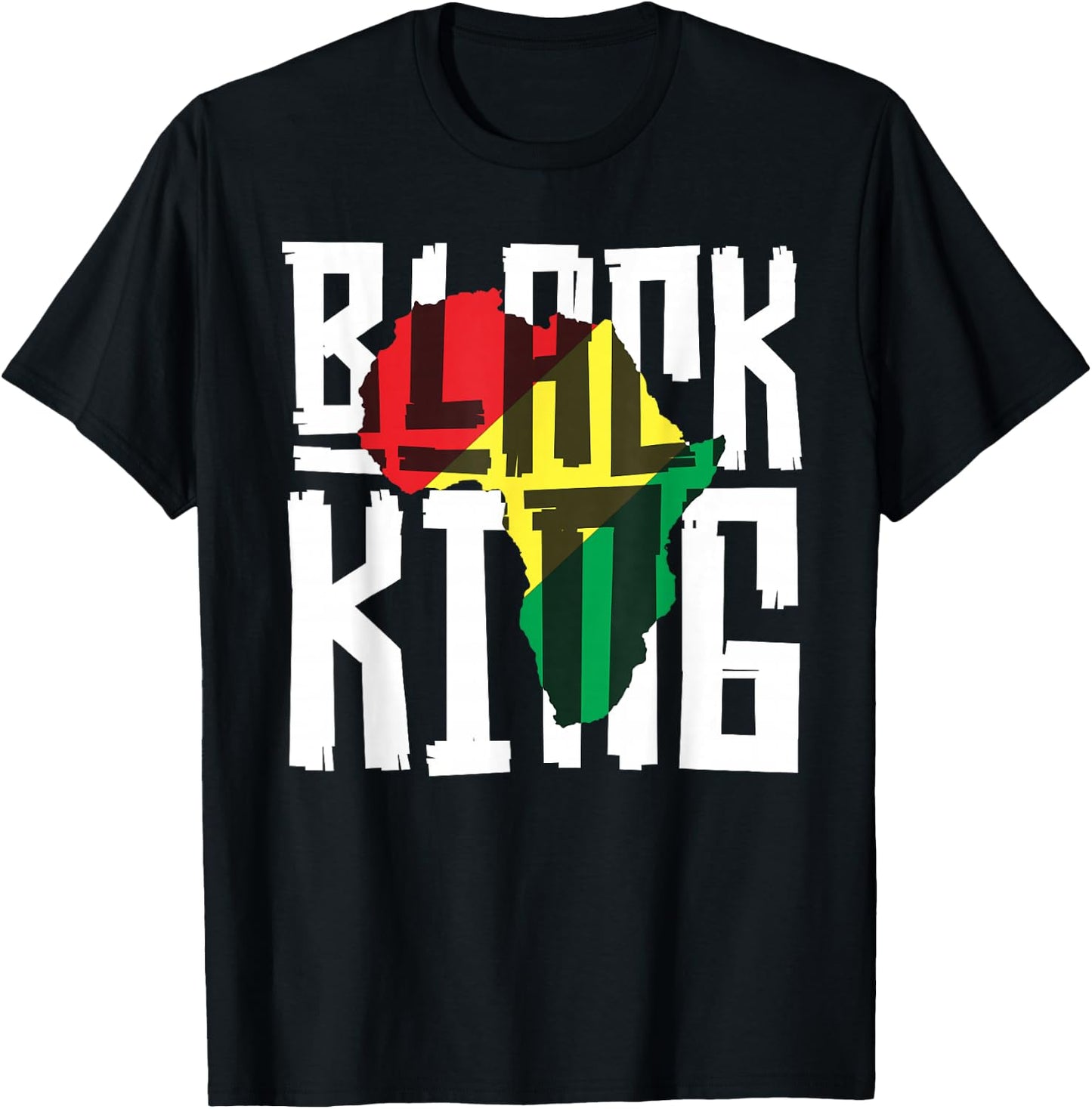 Black King for Boys Men History Month Africa Tribal T-Shirt - T-Shirt | Black