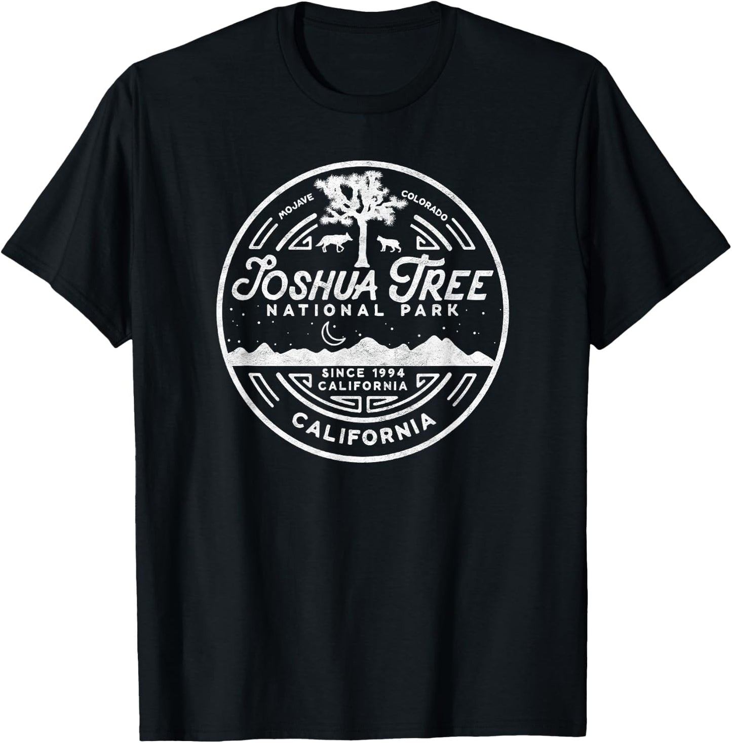 Joshua Tree National Park Minimalist Vintage Seal Shirt T-Shirt - T-Shirt | Black