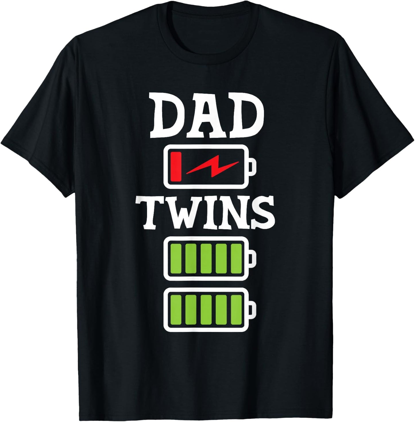 Dad Of Twins - Father Of Twins Twin Dad T-Shirt - T-Shirt | Black