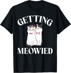 Getting Meowied Bride T-Shirt - T-Shirt | Black