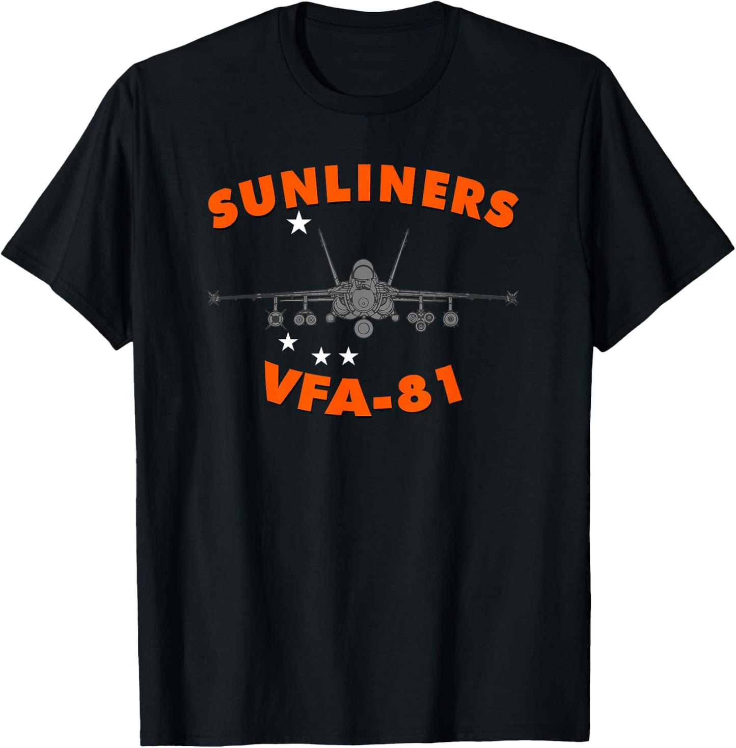 VFA-81 Sunliners Strike Fighter Squadron F-18 T-Shirt - T-Shirt | Black