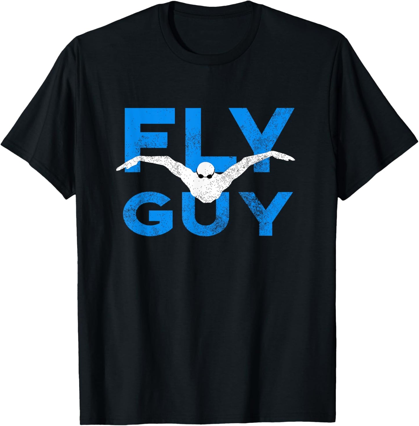 ButterFly Guy Swimmer by Awesome Swim T-Shirt - T-Shirt | Black