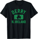 Derry N. Ireland Gym Style Distressed Green Print T-Shirt - T-Shirt | Black