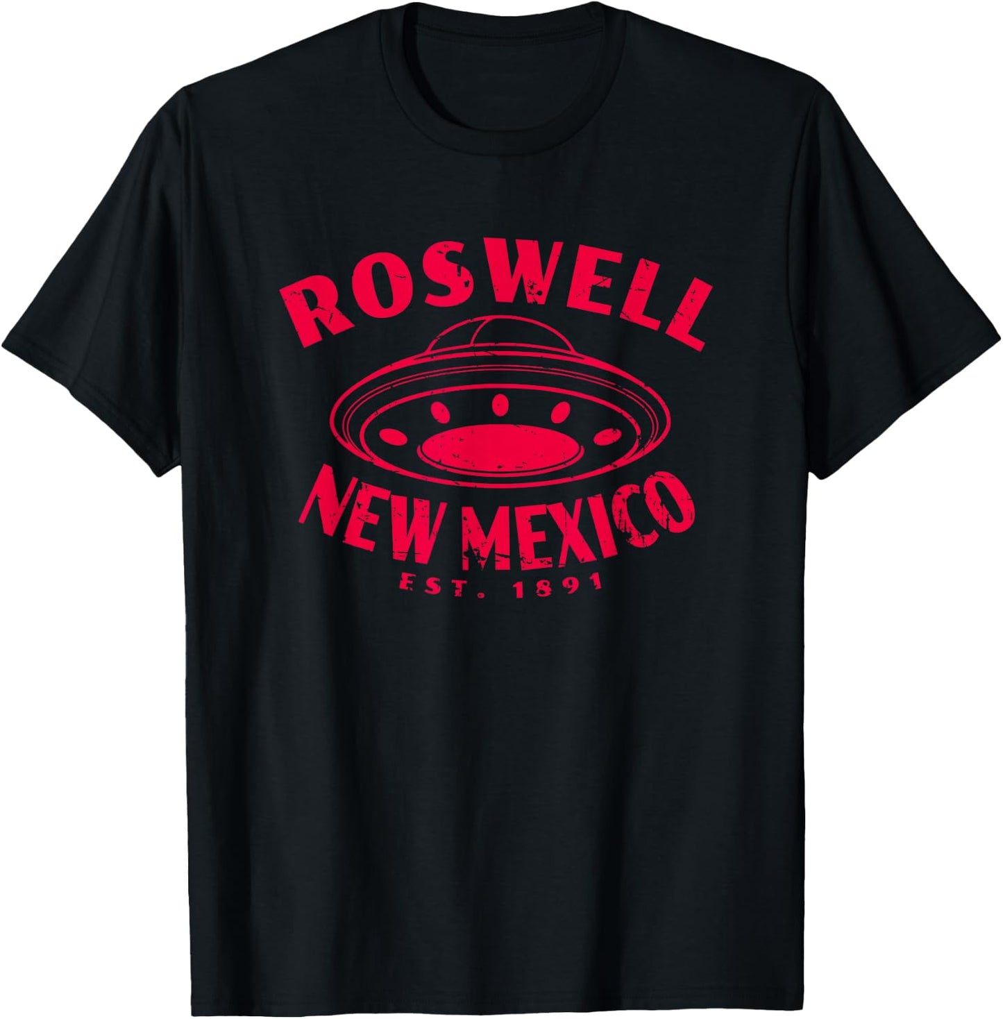Vintage Roswell New Mexico UFO Road Trip City Souvenir T-Shirt - T-Shirt | Black