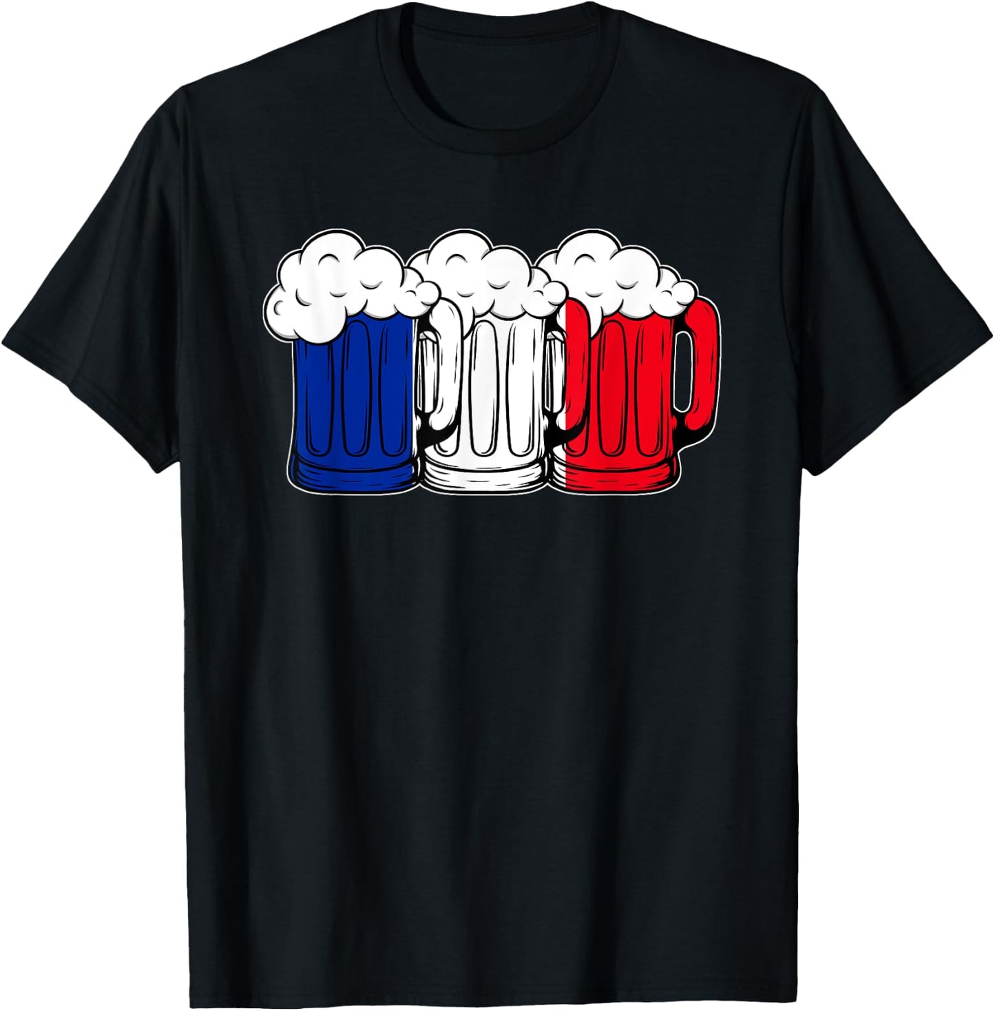 France Beer Drinking Team T-Shirt - T-Shirt | Black
