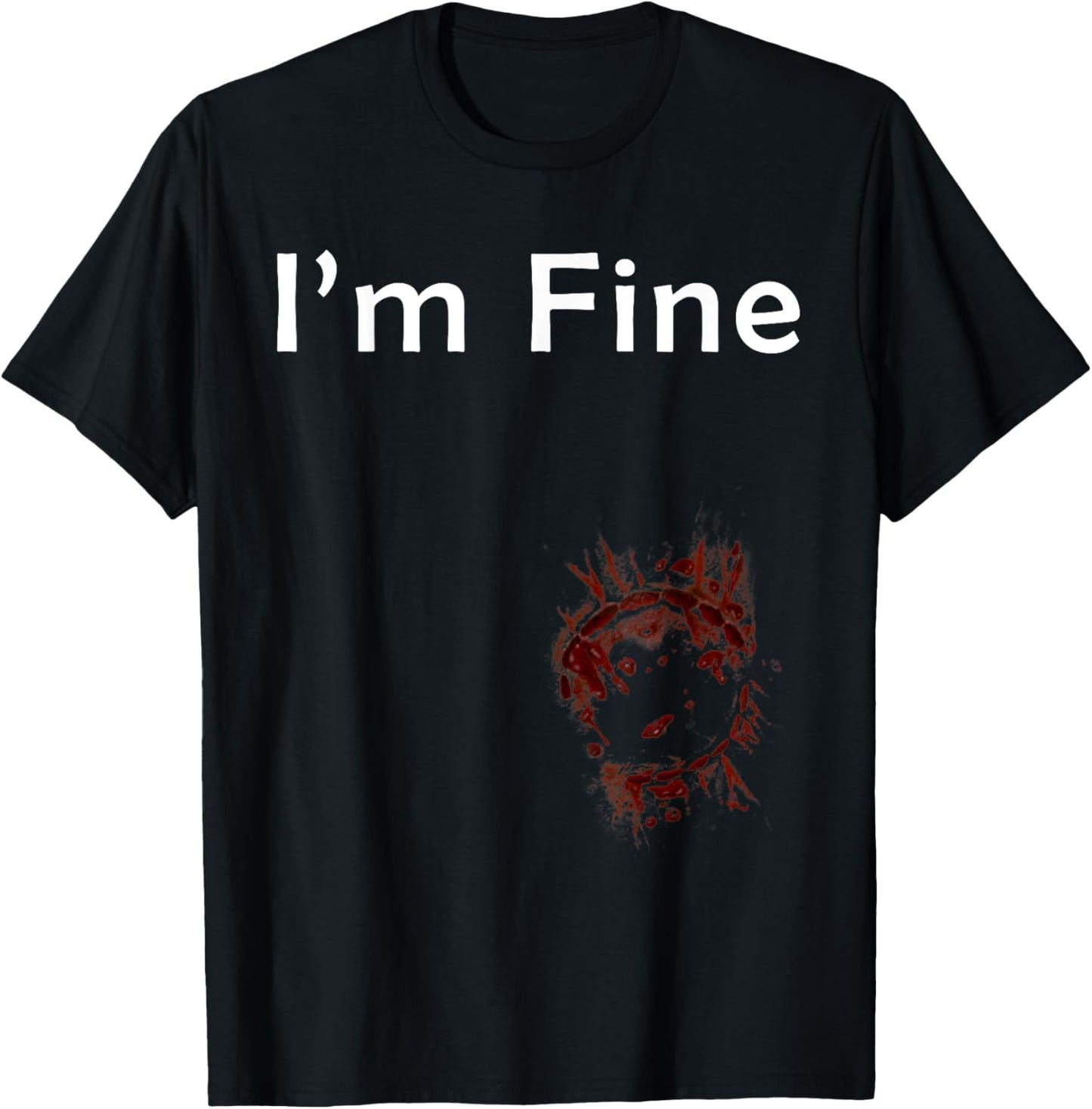 I'm Fine zombie bite T-Shirt - T-Shirt | Black