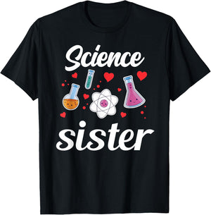 Science Sister Teacher Scientist Sciences Job T-Shirt - T-Shirt | Black