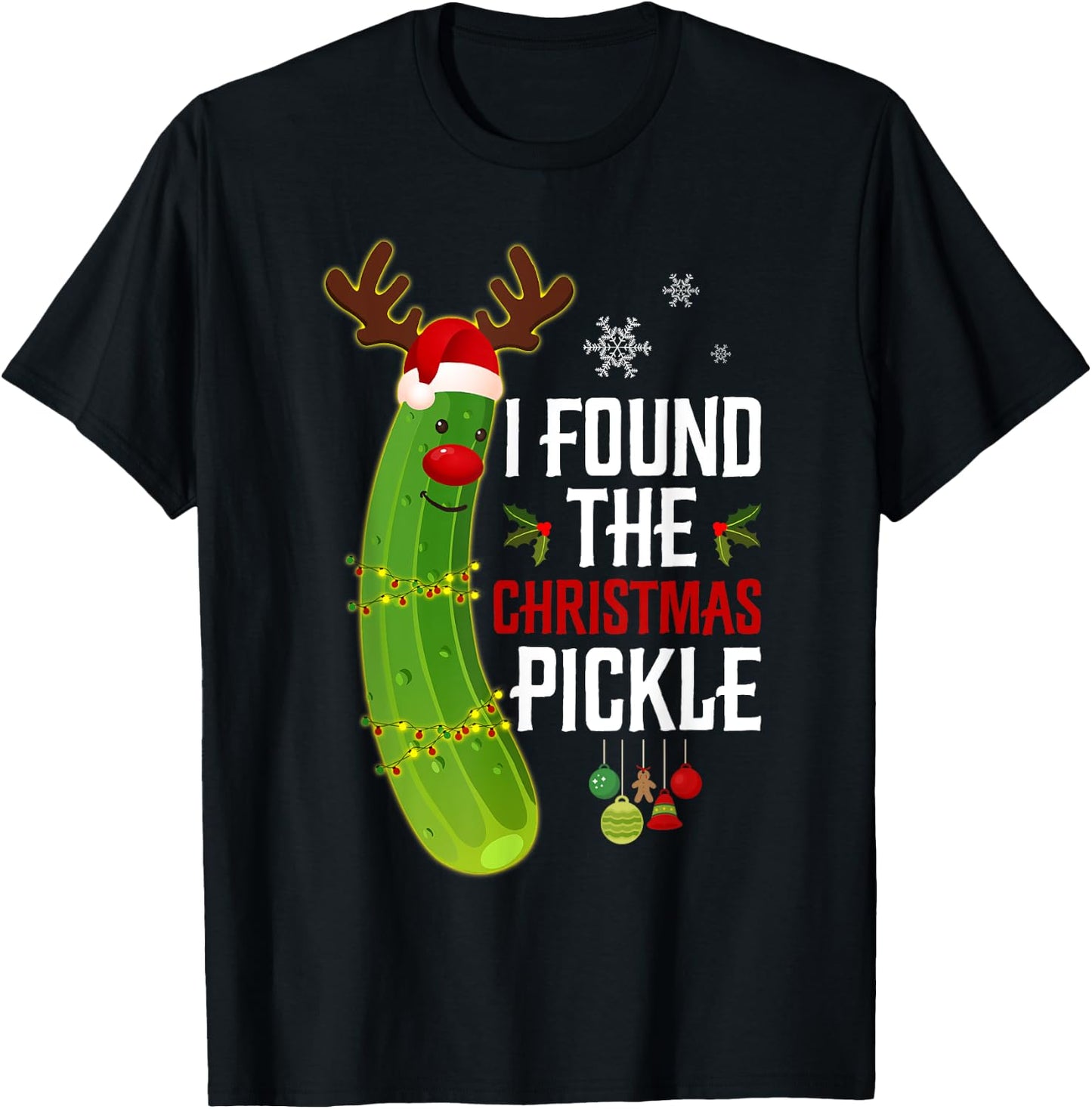 Funny Pickle Apparel Adults Black Small T-Shirt - T-Shirt | Black