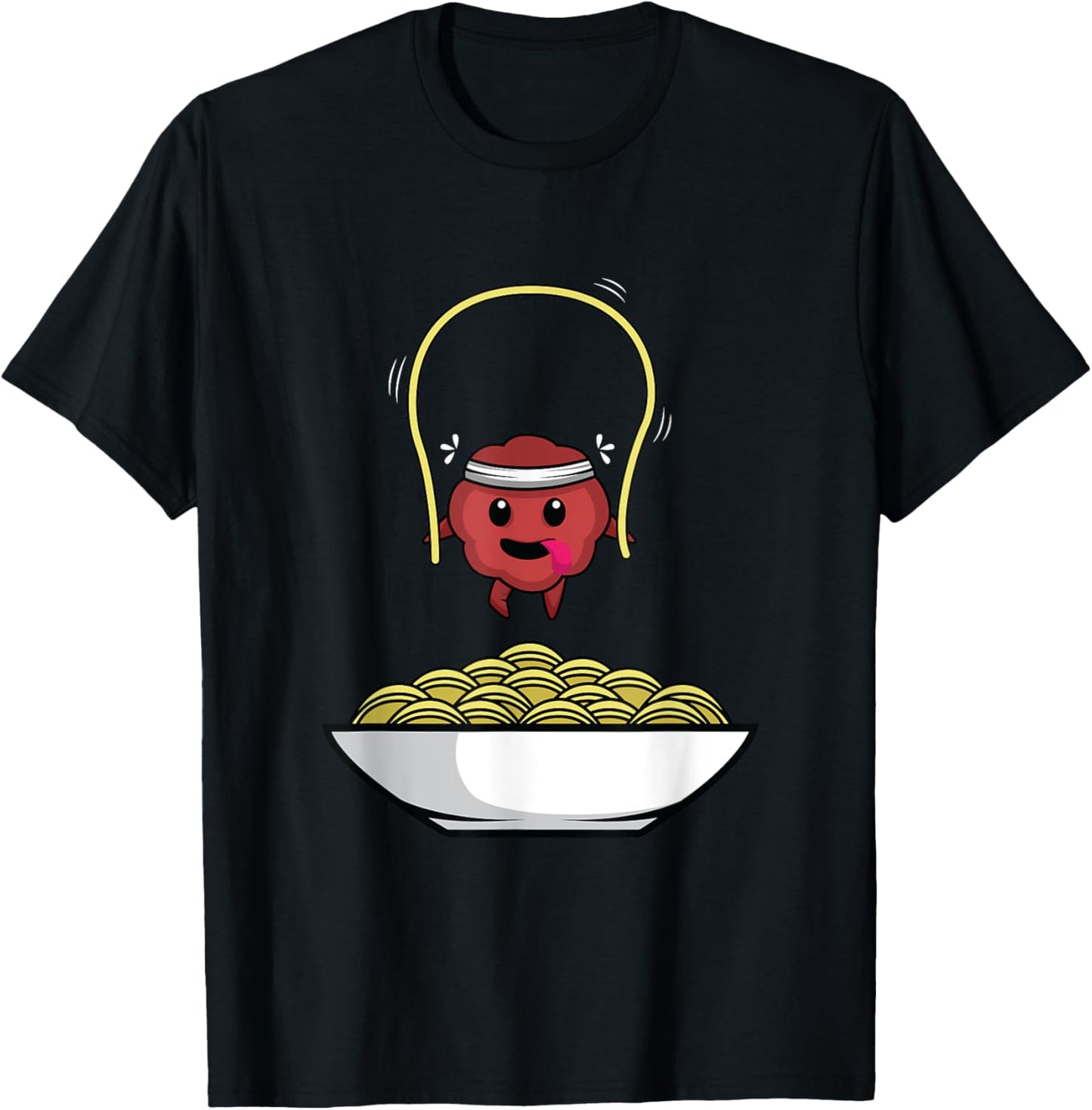 Spaghetti Meatballs Fitness Trainer T-Shirt - T-Shirt | Black