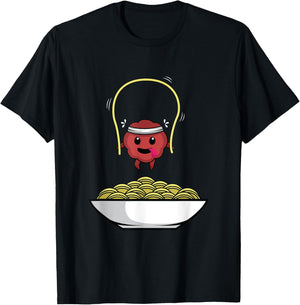 Spaghetti Meatballs Fitness Trainer T-Shirt - T-Shirt | Black