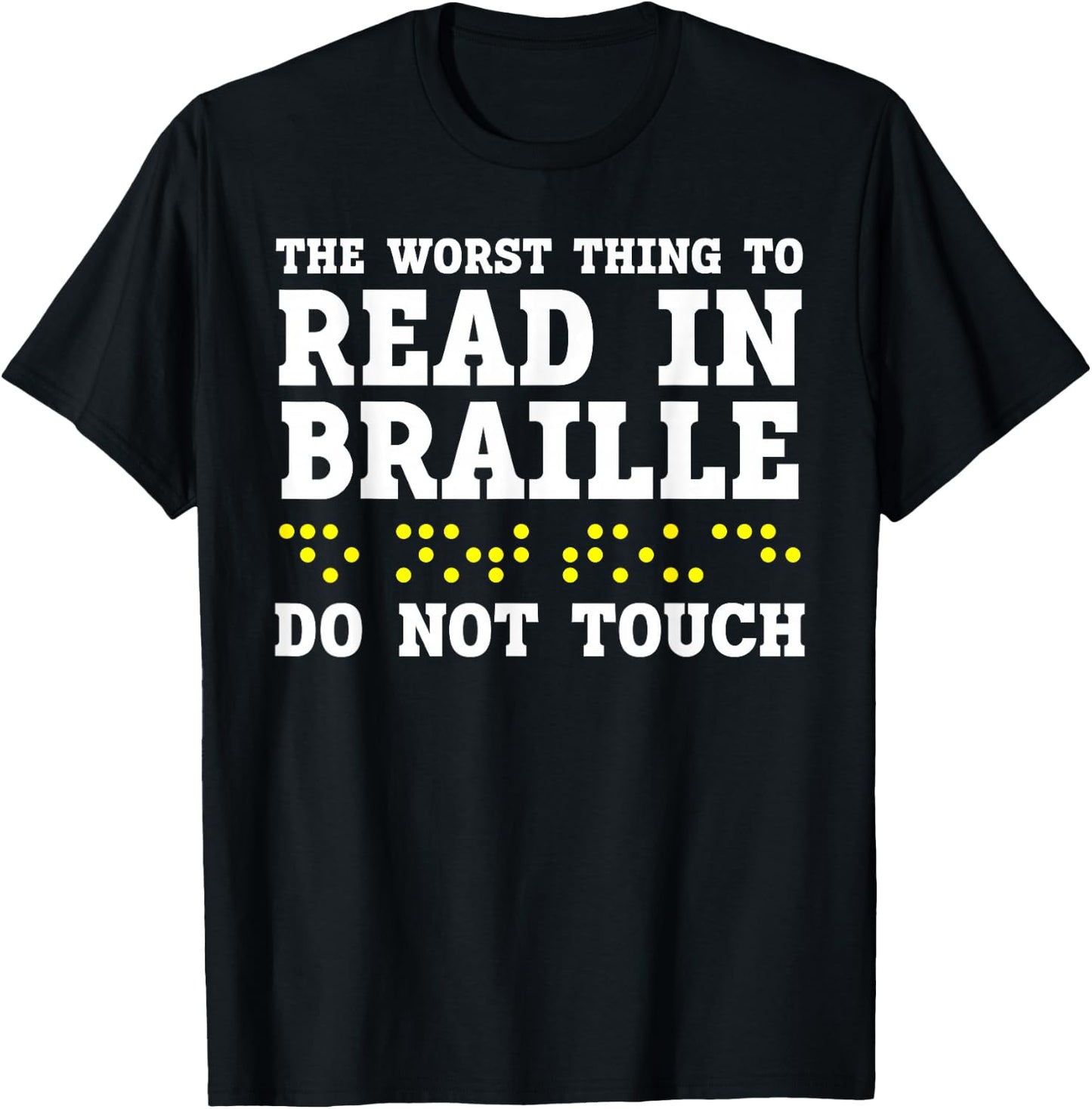 Blind Awareness Braille Visually Impaired Disability T-Shirt - T-Shirt | Black