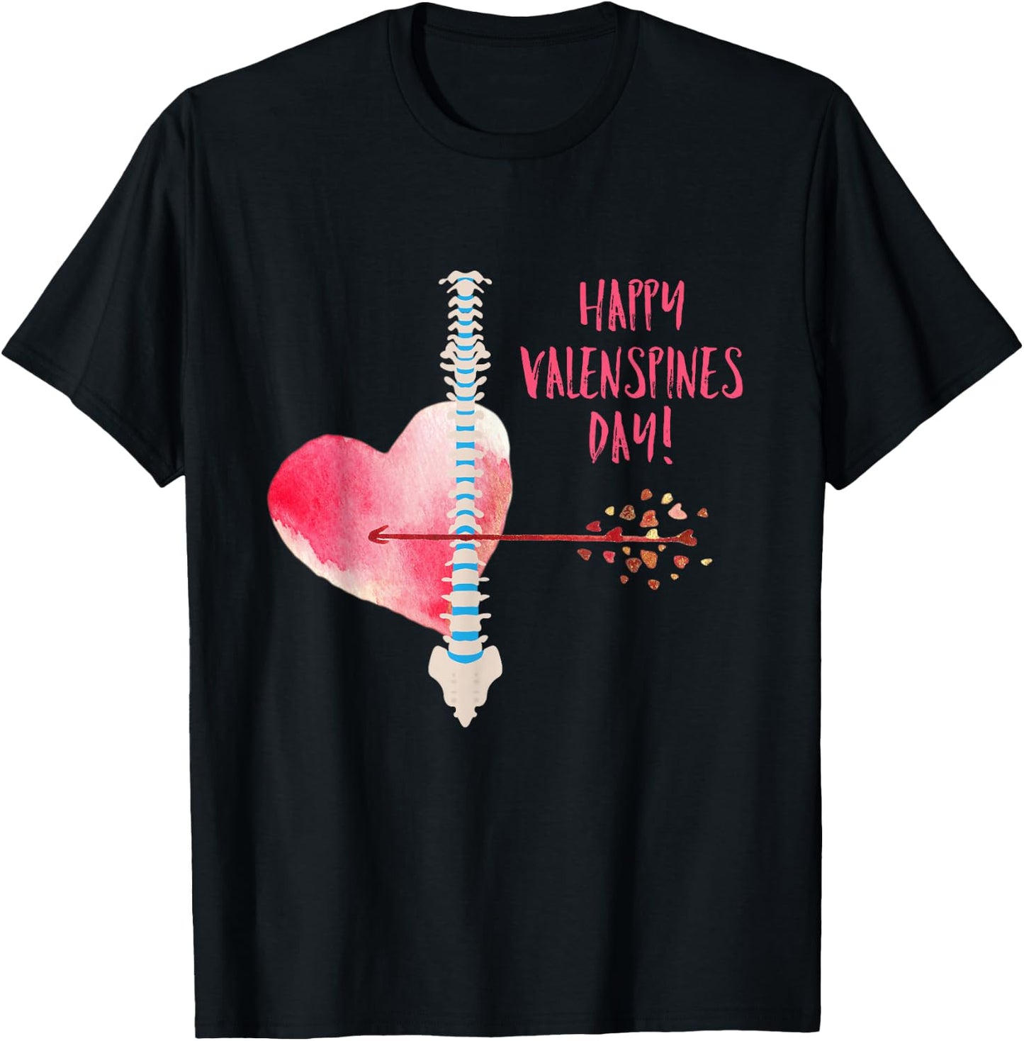 Chiropractic Valentines Day T-Shirt - T-Shirt | Black