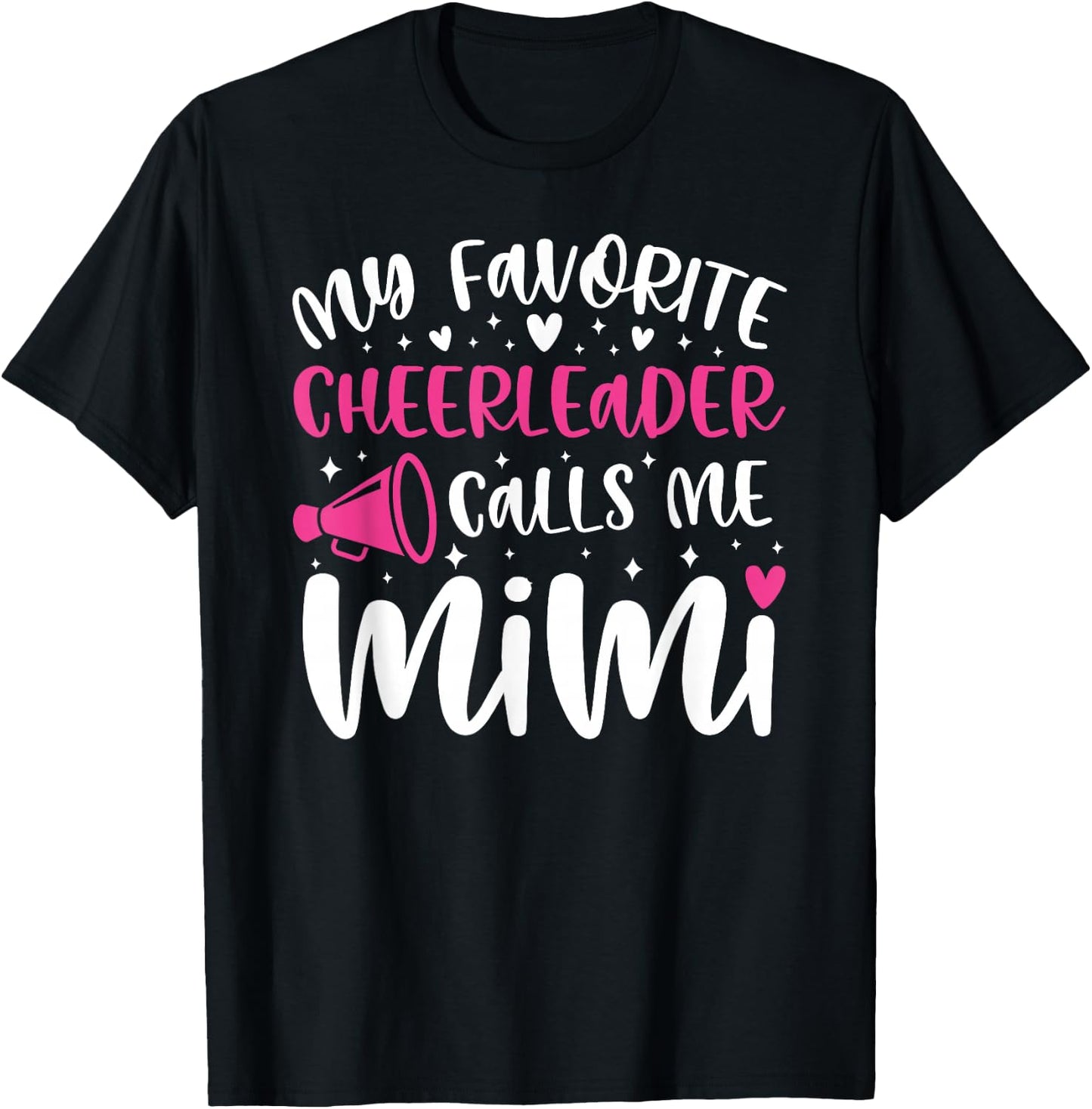 Proud Cheer Mimi Grandma Of A Cheerleader Mimi T-Shirt - T-Shirt | Black