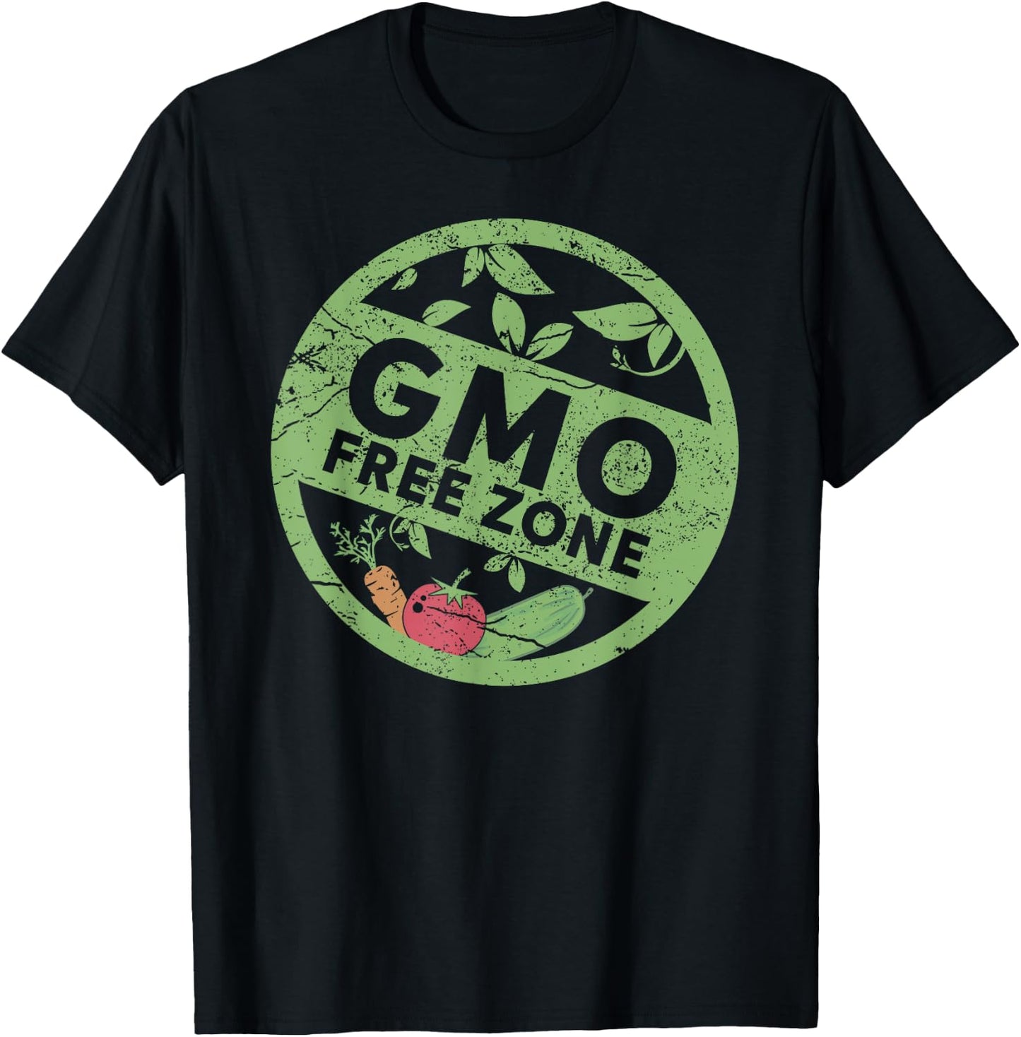 GMO FREE ZONE | Healthy Organic Living Supporter T-Shirt - T-Shirt | Black