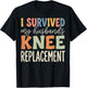 I Survived My Husbands Knee Replacement T-Shirt - T-Shirt | Black