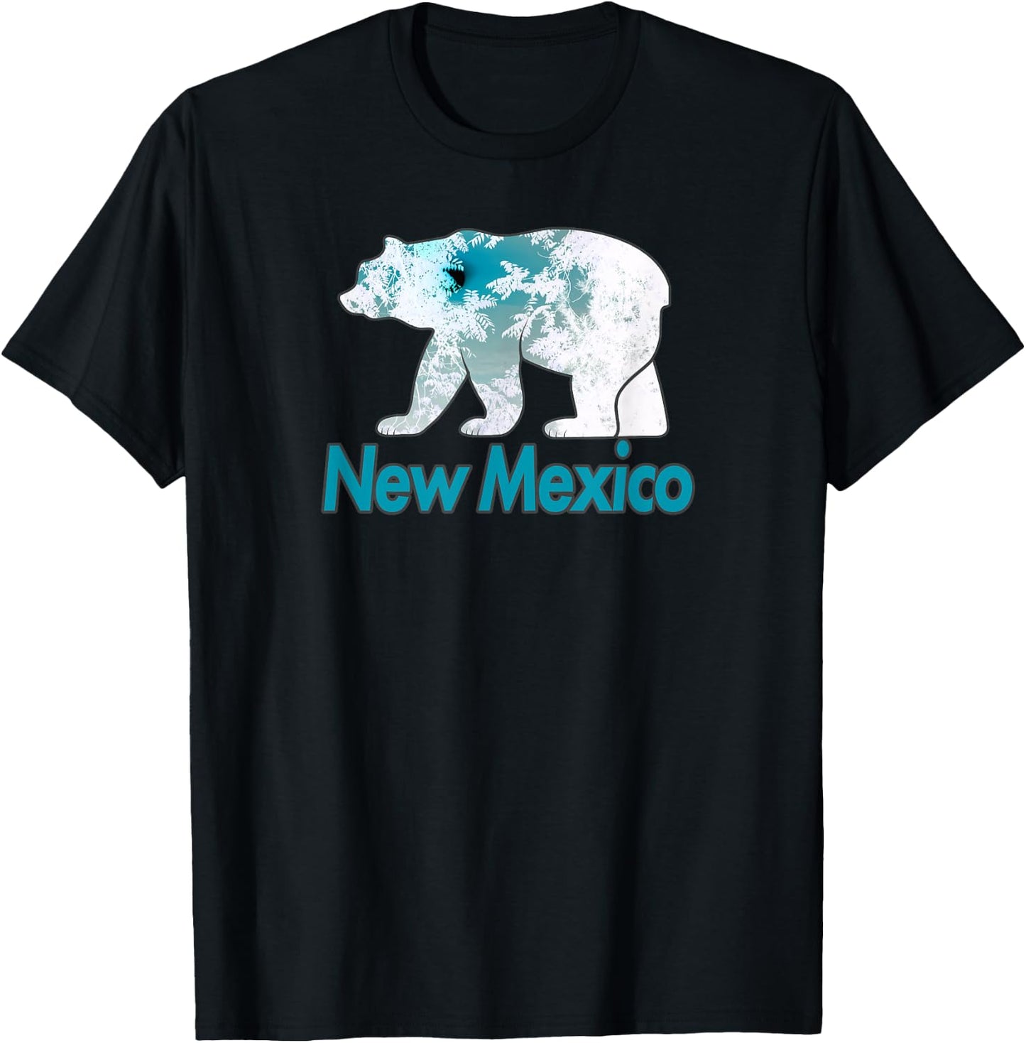 New Mexico State Retro Vintage Outdoors & NM Mountains T-Shirt - T-Shirt | Black
