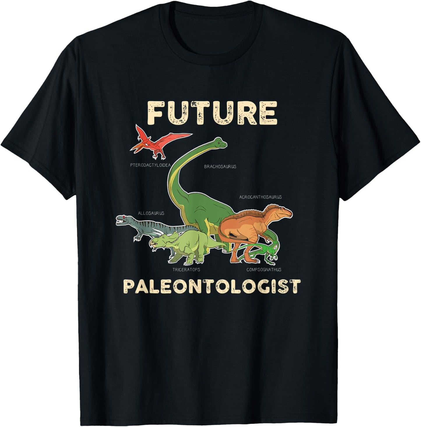 Future Paleontologist Shirt - Fossils Kids & Students Gift T-Shirt - T-Shirt | Black