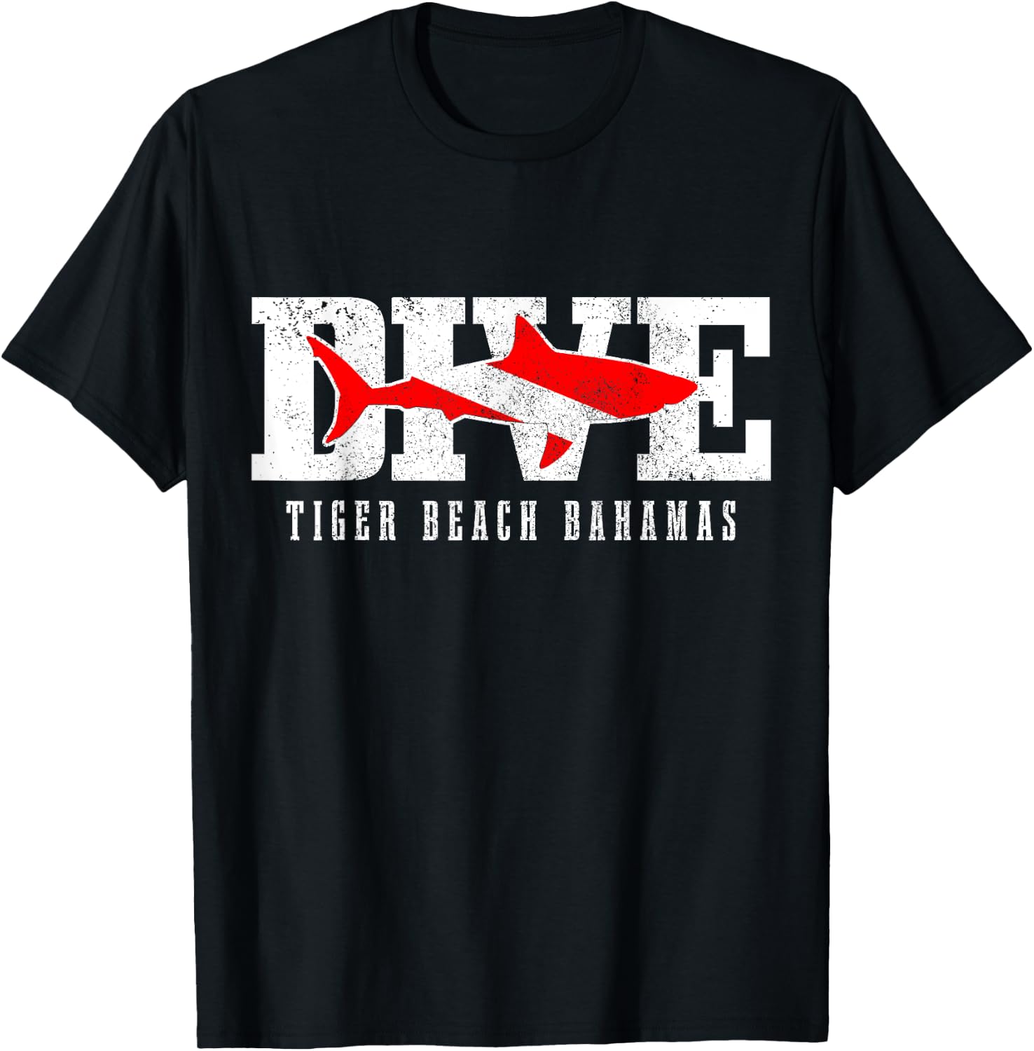 Tiger Beach Bahamas Shark Diving Scuba Diver Men Women T-Shirt - T-Shirt | Black