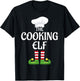 Cooking Elf Family Matching Group Christmas T-Shirt - T-Shirt | Black