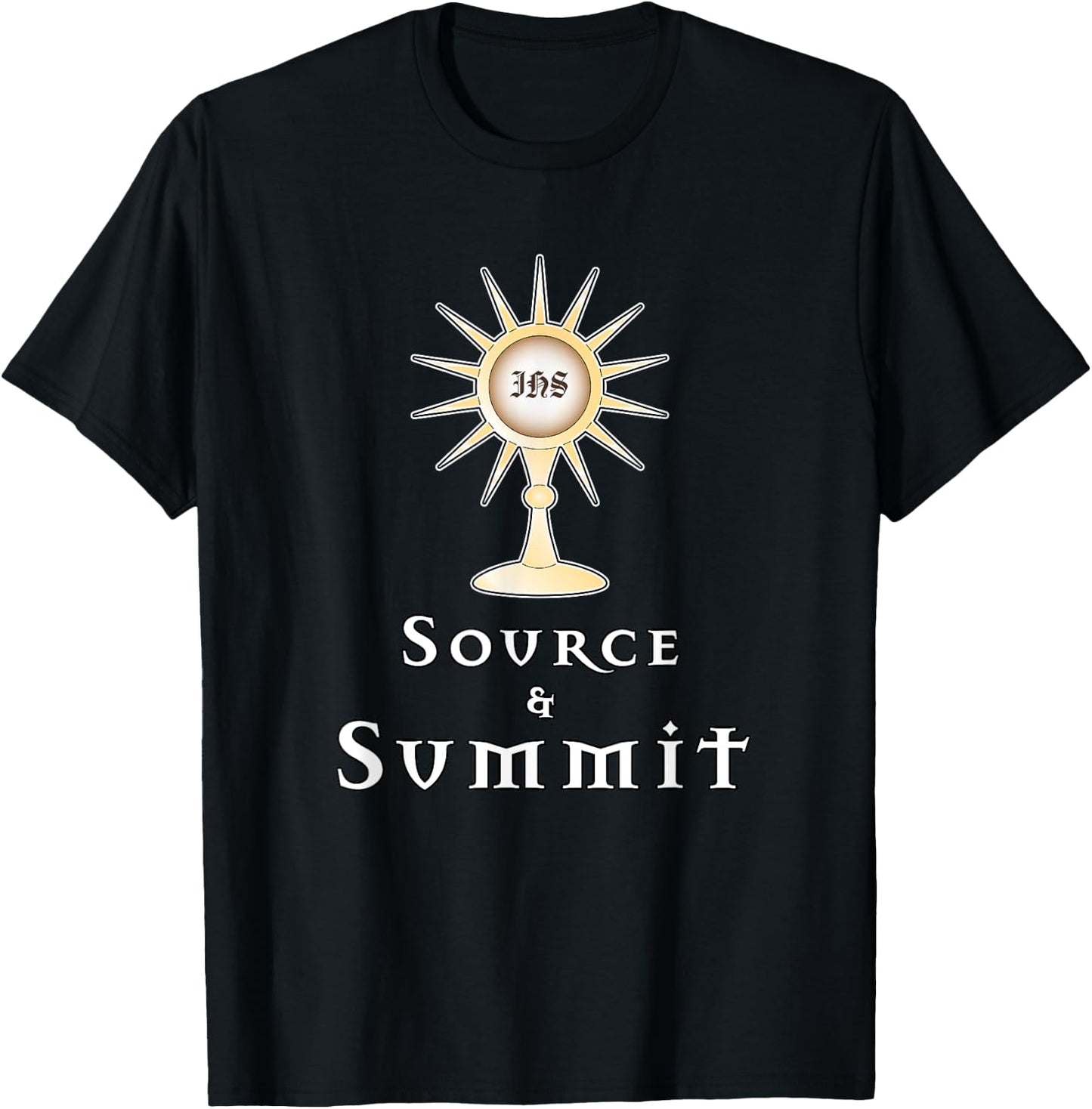 Source and Summit: Holy Eucharist T-Shirt - T-Shirt | Black