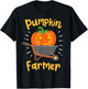 Halloween Pumpkin Farmer T-Shirt - T-Shirt | Black