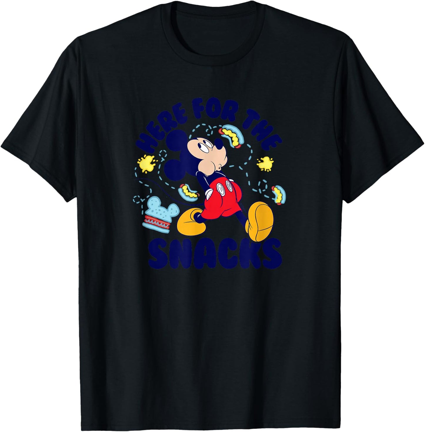 Mickey - Here for The Snacks T-Shirt - T-Shirt | Black