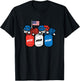 4th July Wife Mom Mimi Flowers Patriotic Mom Grandma Women T-Shirt - T-Shirt | Black