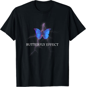 Butterfly Effect - Purple Lightning Soft Grunge Aesthetic T-Shirt - T-Shirt | Black