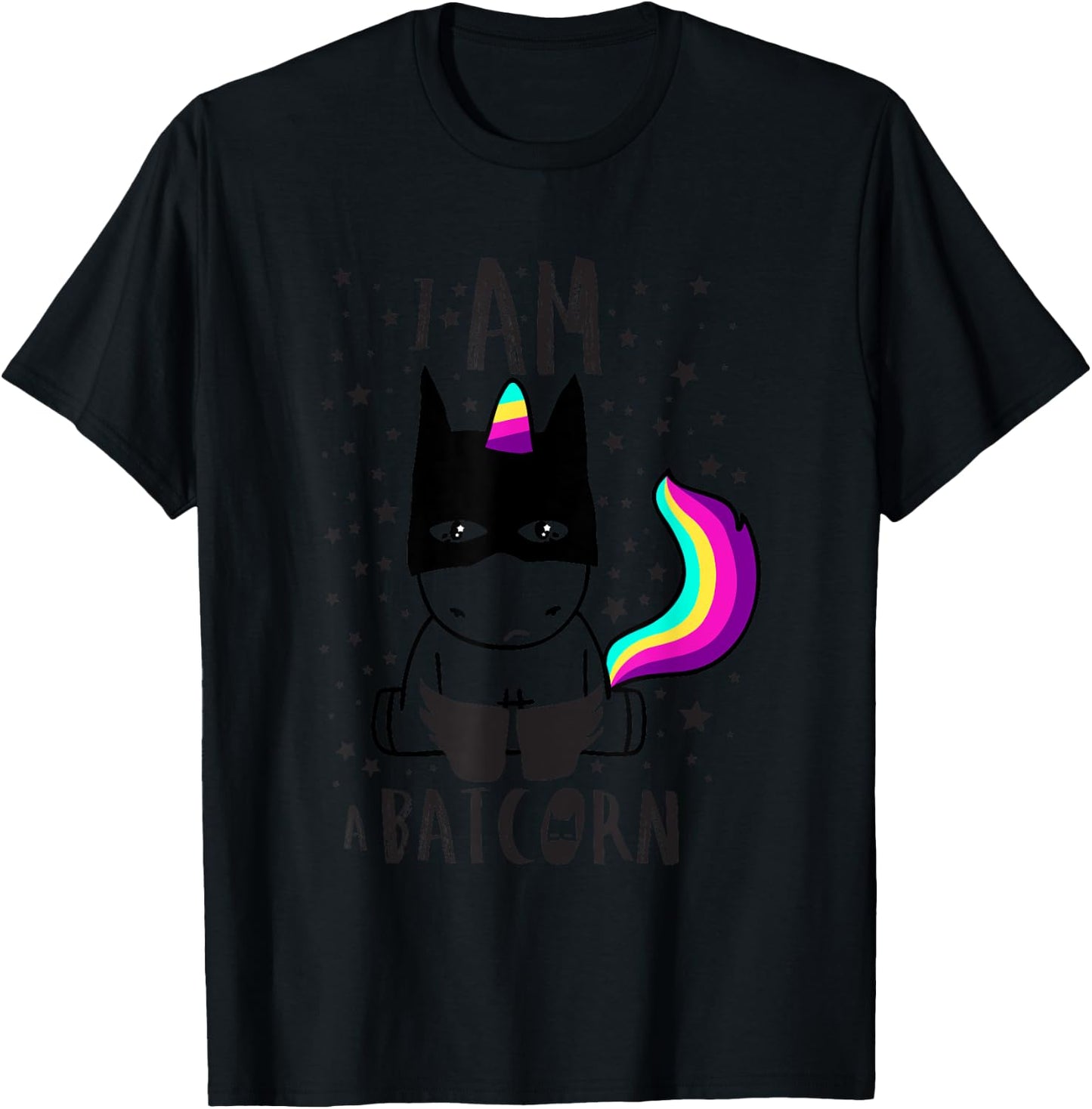 I Am A Batcorn Funny Dark Unicorn Superhero Apparel T-Shirt - T-Shirt | Black