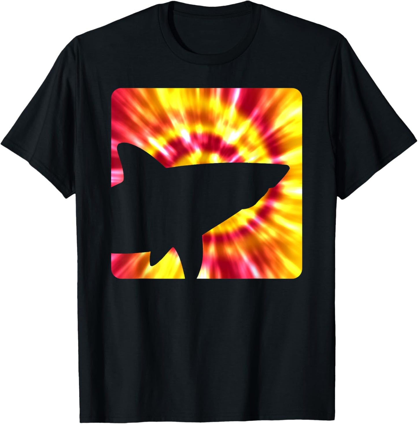 Tie Dye Great White Shark for Great White Shark Lovers T-Shirt - T-Shirt | Black