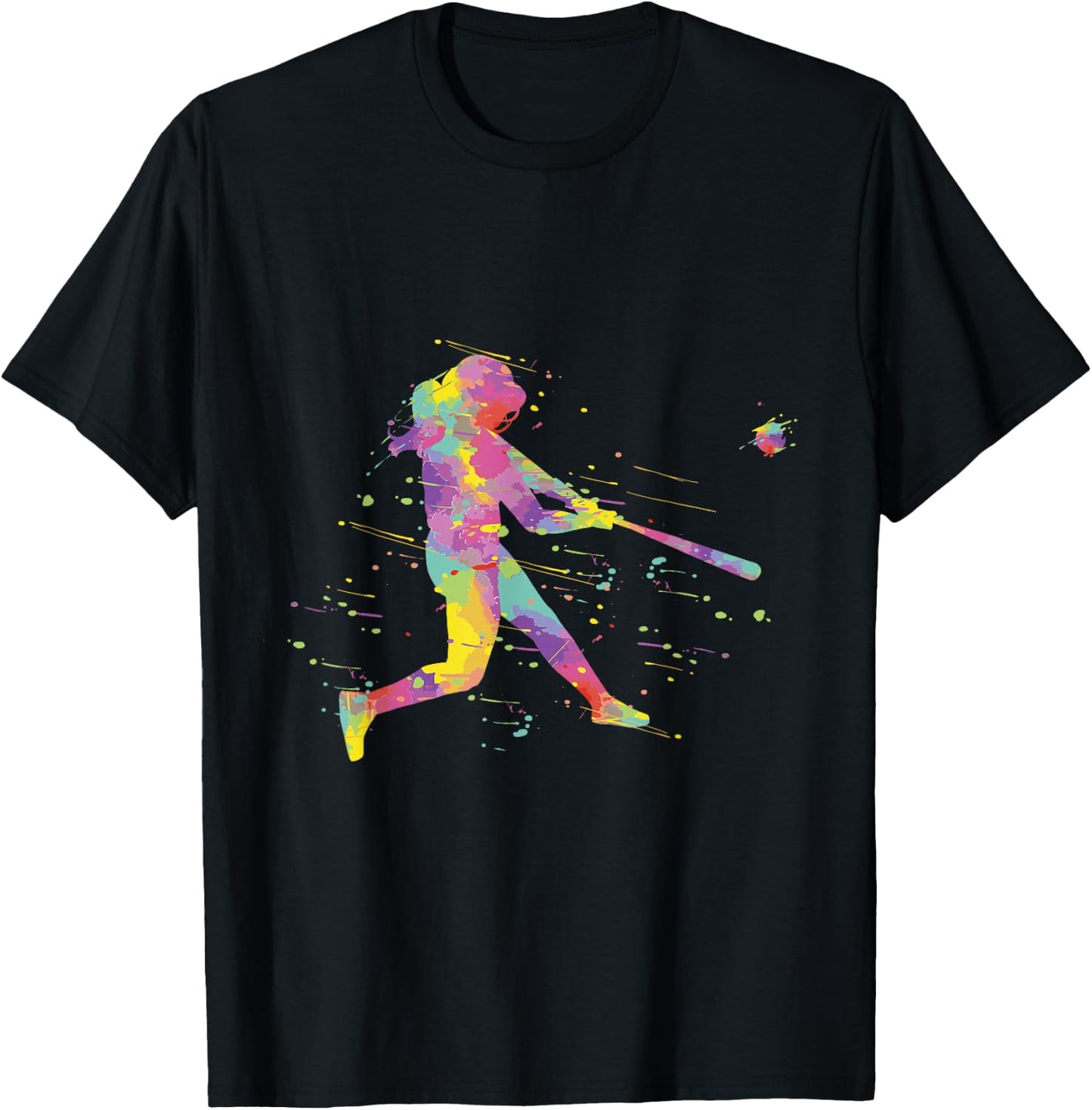 Classic Softball Girl - Black, Polyester & Cotton, Short Sleeve, Letter Print T-Shirt - T-Shirt | Black
