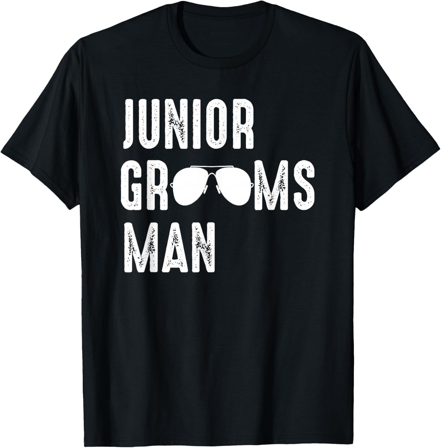 Junior Groomsman Cool Shades Funny Wedding Gift T-Shirt - T-Shirt | Black