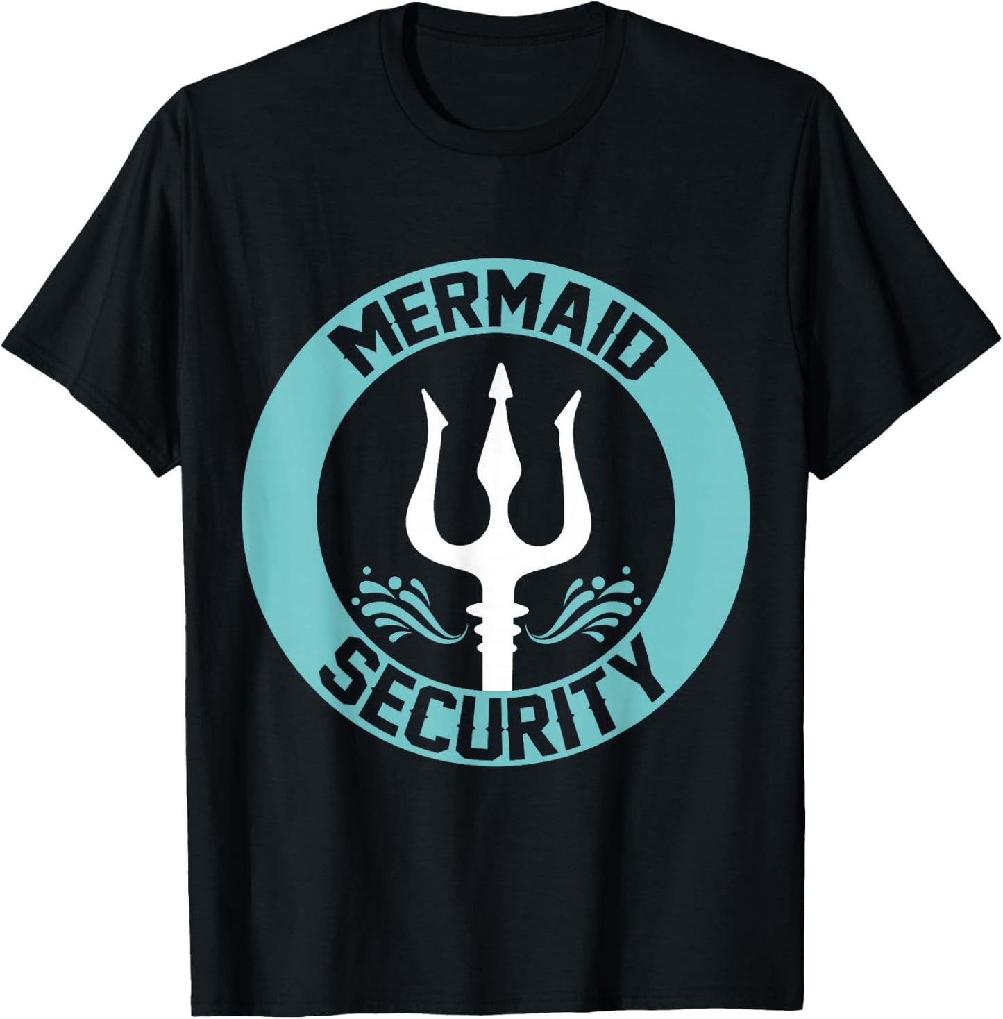 Mermaid Security Swimmer Gift Merman Merdad Swimming T-Shirt - T-Shirt | Black