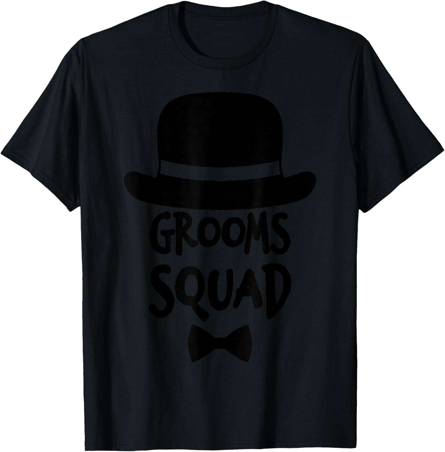 GROOMS SQUAD Shirt White For Bachelor Party T-Shirt - T-Shirt | Black