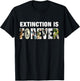 Extinction is Forever Graphic Extinct Birds Conservation T-Shirt - T-Shirt | Black