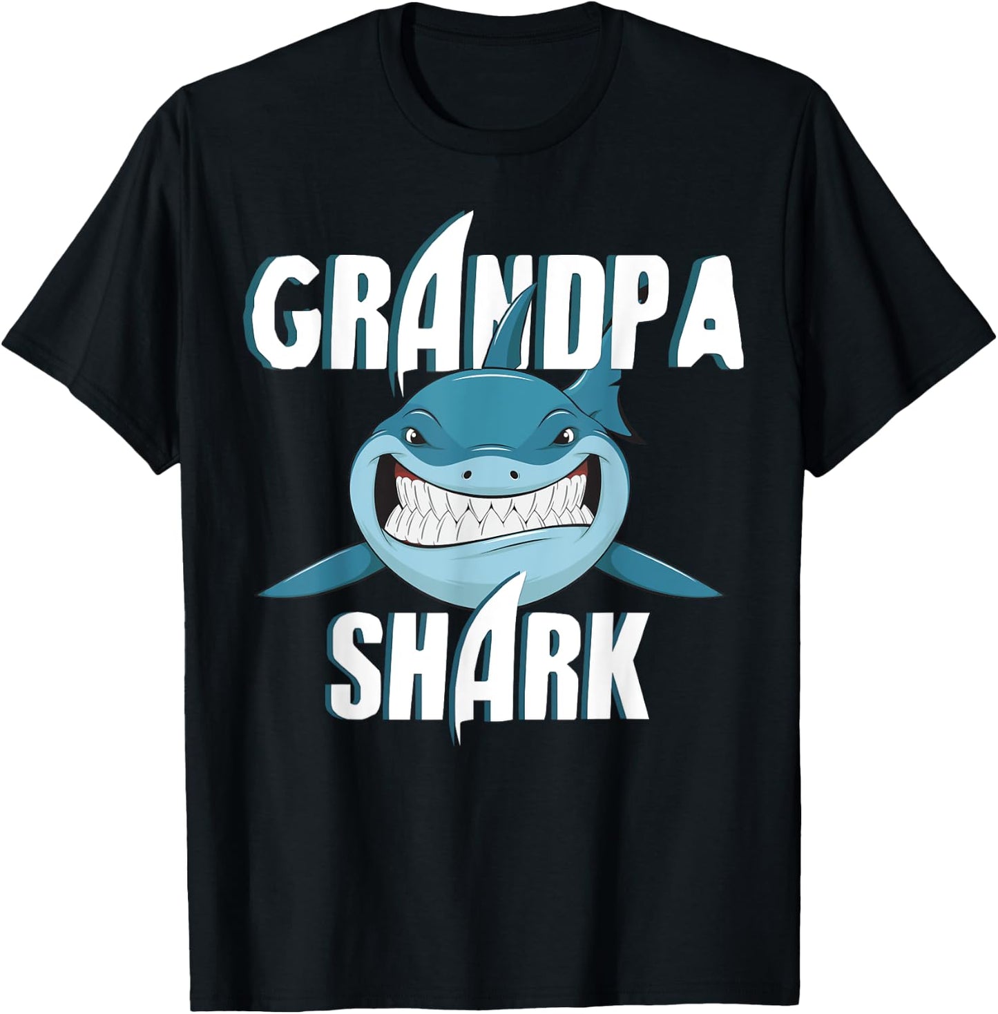 Funny Shark Shirt Deep Sea Ocean Life Grandpa Gift T-Shirt - T-Shirt | Black