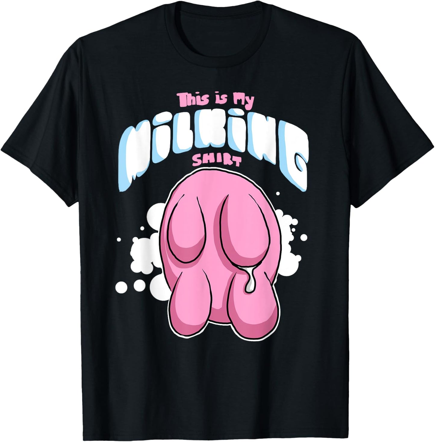 This is My Milking Top Dairy Farming Cows Udders T-Shirt - T-Shirt | Black