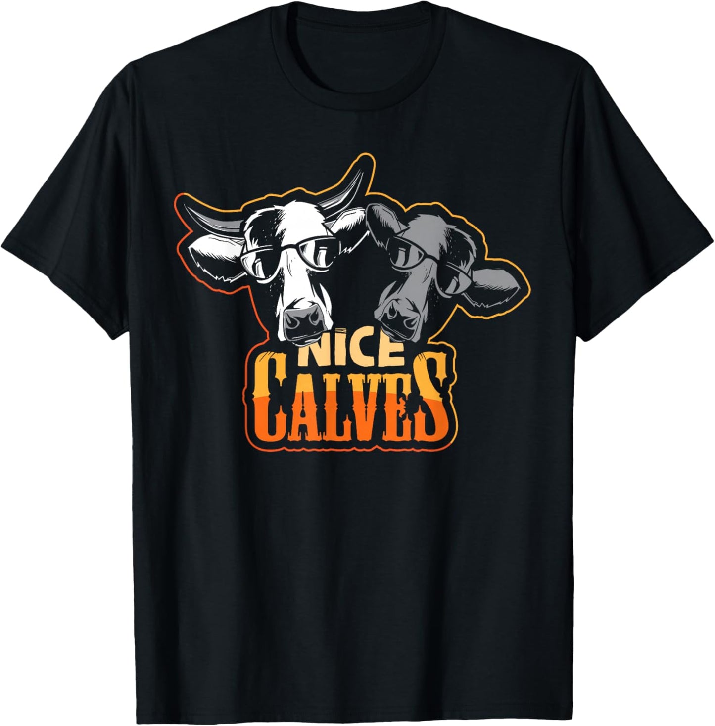 Farming design with statement Nice calves T-Shirt - T-Shirt | Black