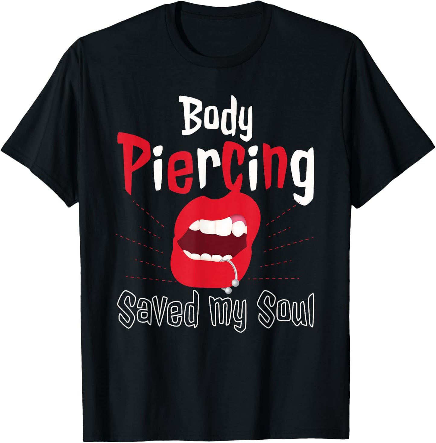 Cool Body Piercing Saved My Soul Tattoo Artists T-Shirt - T-Shirt | Black