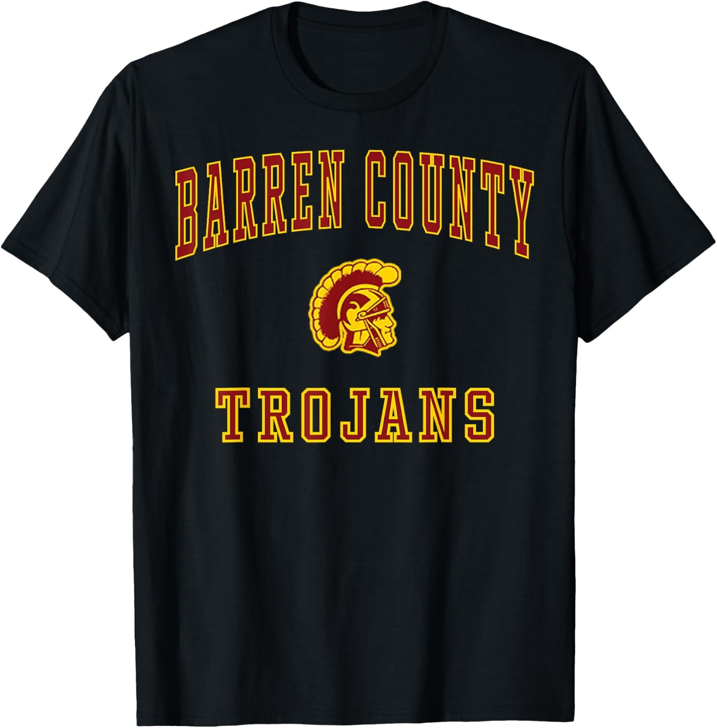 Barren County High School Trojans C1 T-Shirt - T-Shirt | Black