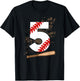 5th Birthday Baseball 5 Years Old Baseball Player T-Shirt - T-Shirt | Black