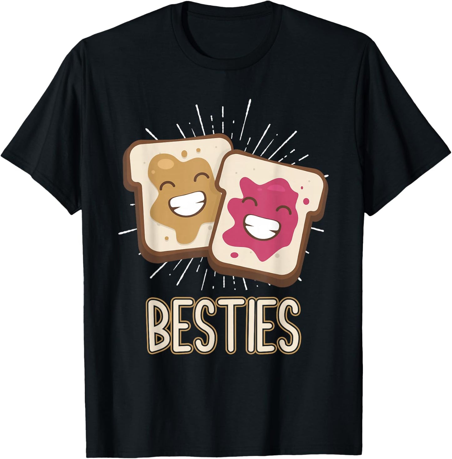 Peanut Butter and Jelly Best Friend Funny Matching Bestie T-Shirt - T-Shirt | Black