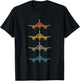 Retro F-4 Phantom Fighter Jet Schematic Vintage F4 Airplane T-Shirt - T-Shirt | Black